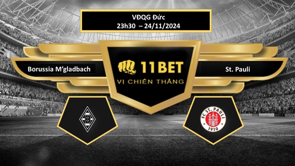 11BET Tip bóng đá Borussia M’gladbach vs St. Pauli, hôm nay 24/11/2024
