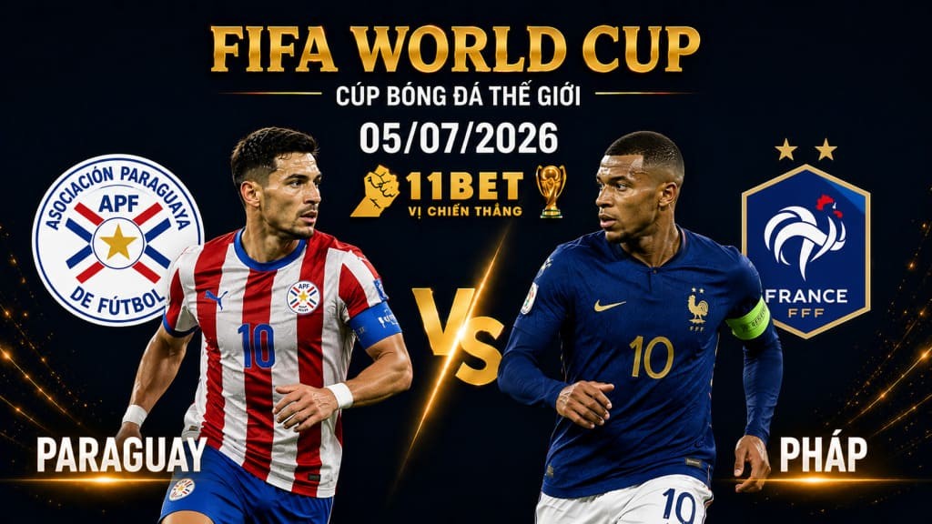 11BET Nhận định bóng đá Paraguay vs Pháp diễn ra vào lúc 04h00 ngày 05/07 | World Cup 2026
